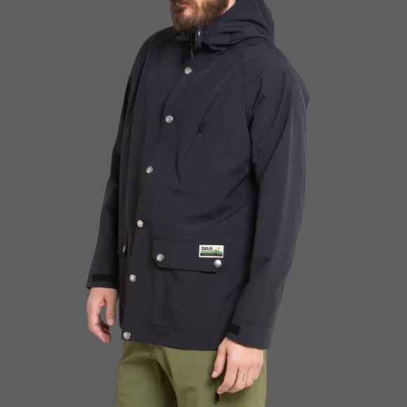 Deus Ex Machina Rambler Anorak Jacket Black Mens Large NWT Water Repellant - Picture 12 of 12